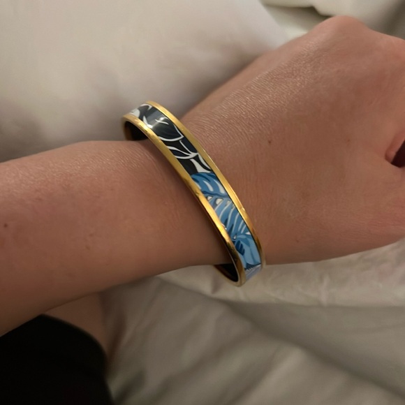 Hermes Jewelry - Hermes Gold & Blue Bangle